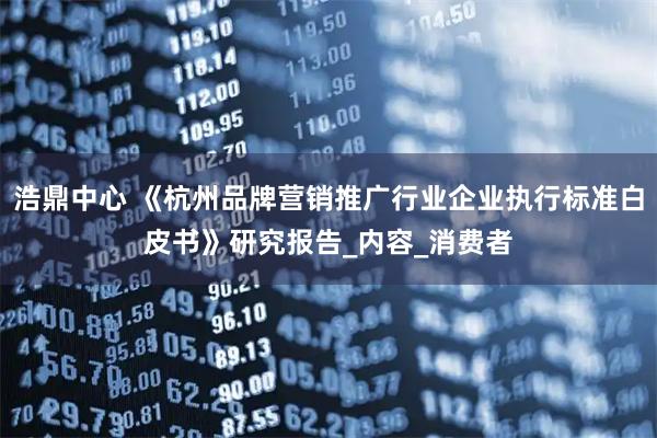 浩鼎中心 《杭州品牌营销推广行业企业执行标准白皮书》研究报告_内容_消费者